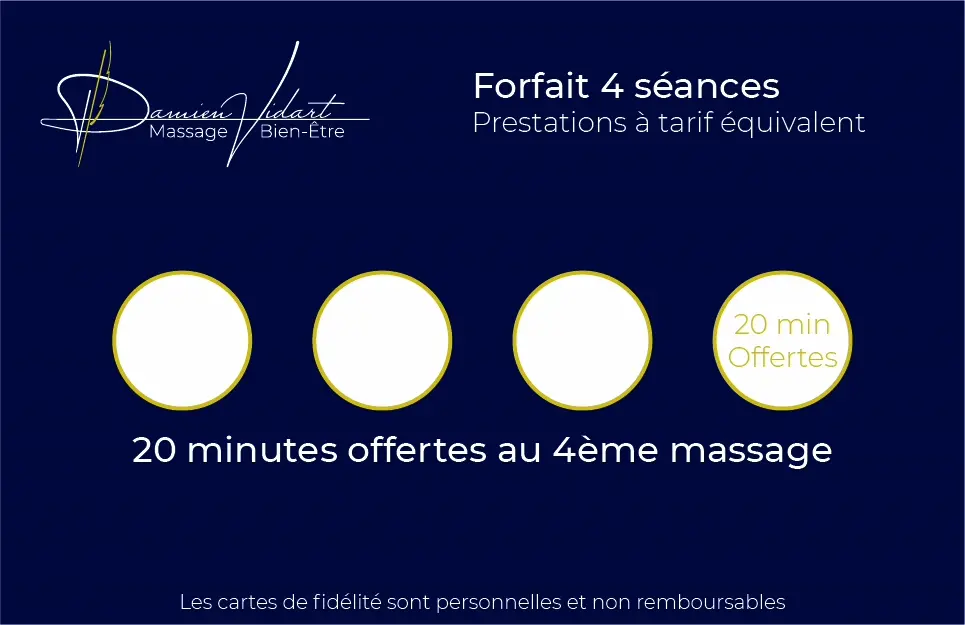 Massage Vidart - Tarifs des massages - 1